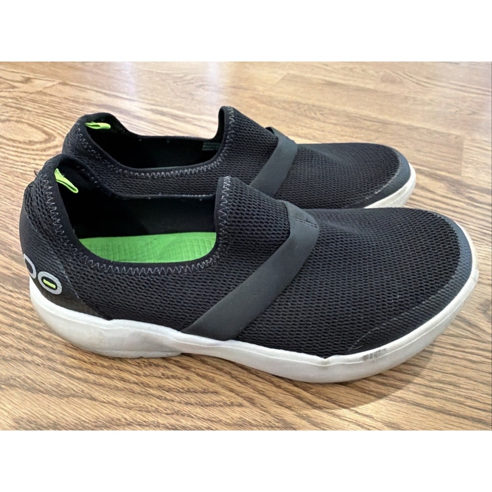 OOFOS OOmg Low Black Recovery Slip On Mesh Shoes Womens 8.5 Q2-6102020-2